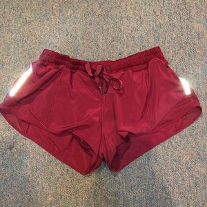 Maroon Lululemon Running Shorts size 10